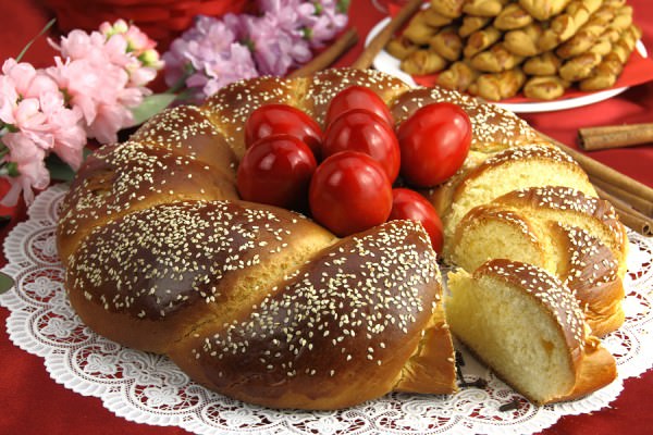 bigstock-Easter-sweet-bread-with-red-eg-42402808