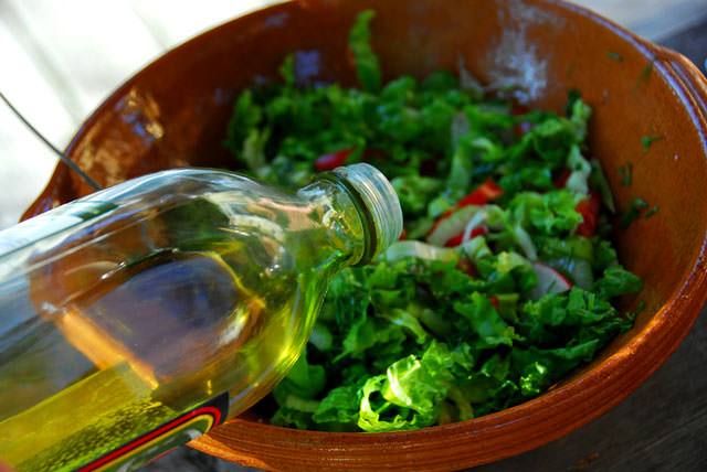 bigstock-Garden-Salad-And-Olive-Oil-593241