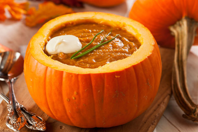 Squash Soup In Pumpkin Bowl – Diet.st