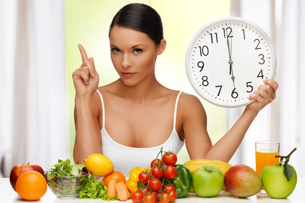 woman with big clock
