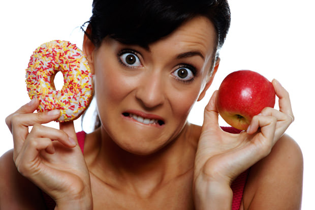 Woman choosing food